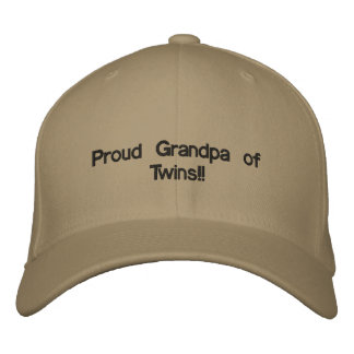 Brodée Fier grand-père de jumeaux Casquette