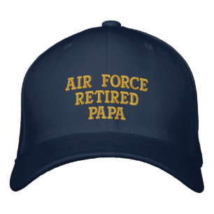 Brodée Force aérienne retraité Papa brodé casquette