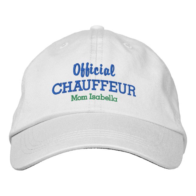 Brodée Funny Maman Casquette Officiel Chauffeur Nom Perso (Devant)