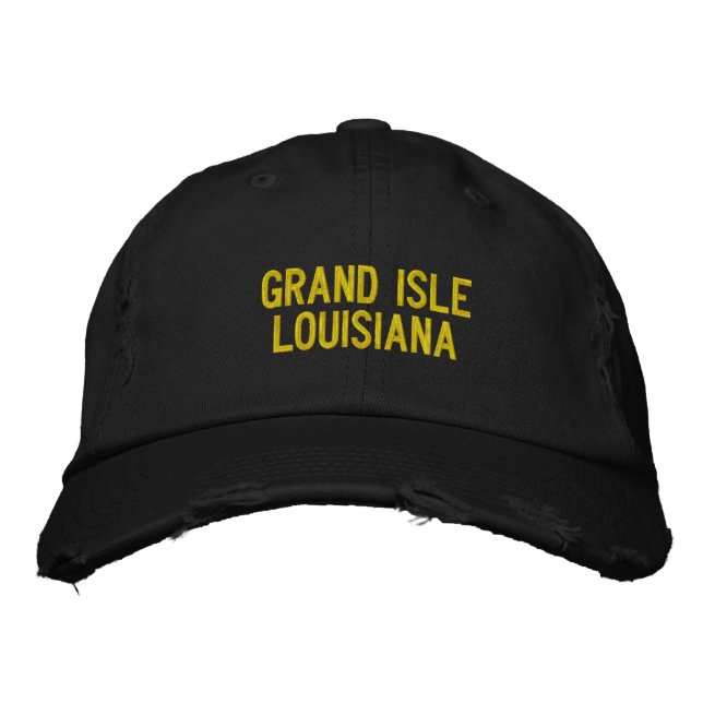 Brodée Grand Isle, Louisiane Casquette brodé (Devant)