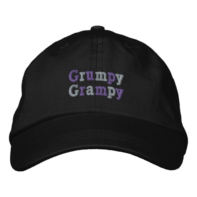 Brodée Grumpy Grampy Casquette de baseball brodé (Devant)