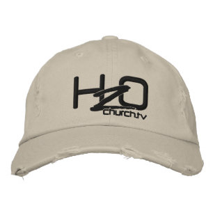 Brodée H2OChurch.tv - Casquette brodé Denim en détresse