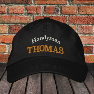 Brodée HANDYMAN "nom" brodé casquette de baseball / or