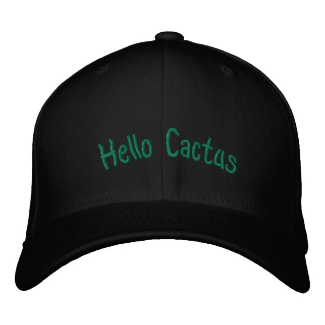 Brodée Hello Cactus Funny Casquette brodé (Devant)