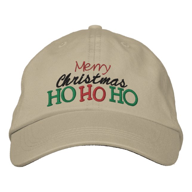 Brodée HOHOHO Joyeux Casquette de Noël par SRF (Devant)