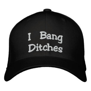 Brodée "I Bang Ditches" Flexfit noir brodé Casquette