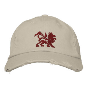 Brodée jah lion gaufre casquette