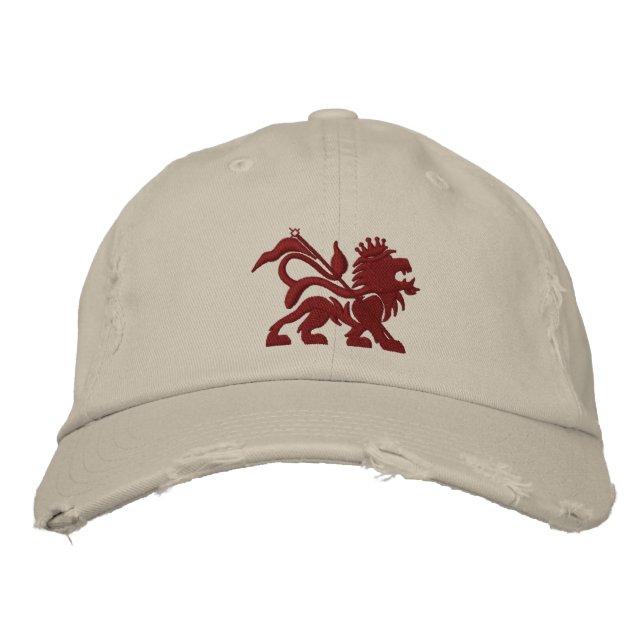 Brodée jah lion gaufre casquette (Devant)