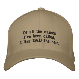 Brodée J'aime DAD le meilleur - Casquette de baseball sur