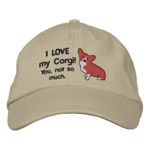Brodée J'Aime Mon Casquette Brodé Corgi