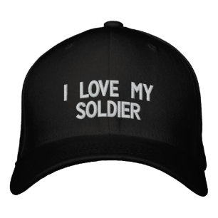 Brodée "J'aime mon soldat" Casquette brodé