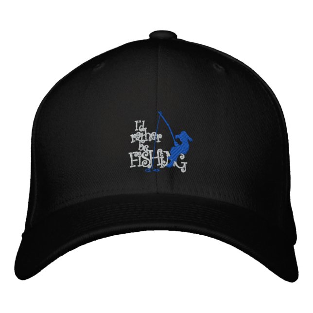 Brodée Je préfère pêcher le Casquette à deux brodés (Devant)