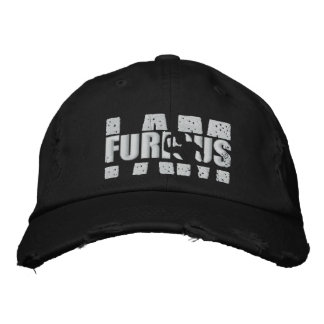 Brodée JE SUIS FURIEUX logo blanc Casquette en détresse