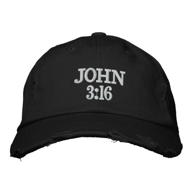 BRODÉE JOHN 3:16 CASQUETTE (Devant)