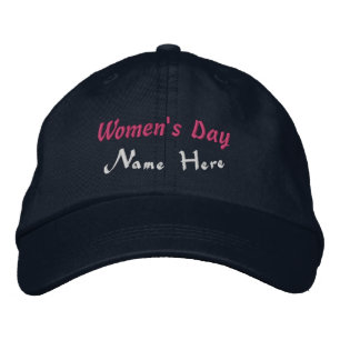 Brodée Journée de la femme Nom personnalisé Ici Casquette