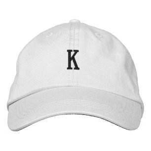 Brodée K -Lettre Monogramme impressionnant Casquette élég