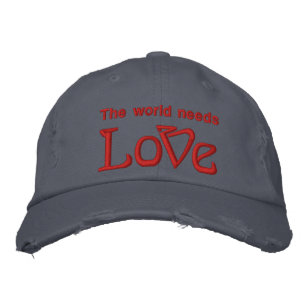 Brodée Le monde a besoin de LoVe - Casquette de baseball 