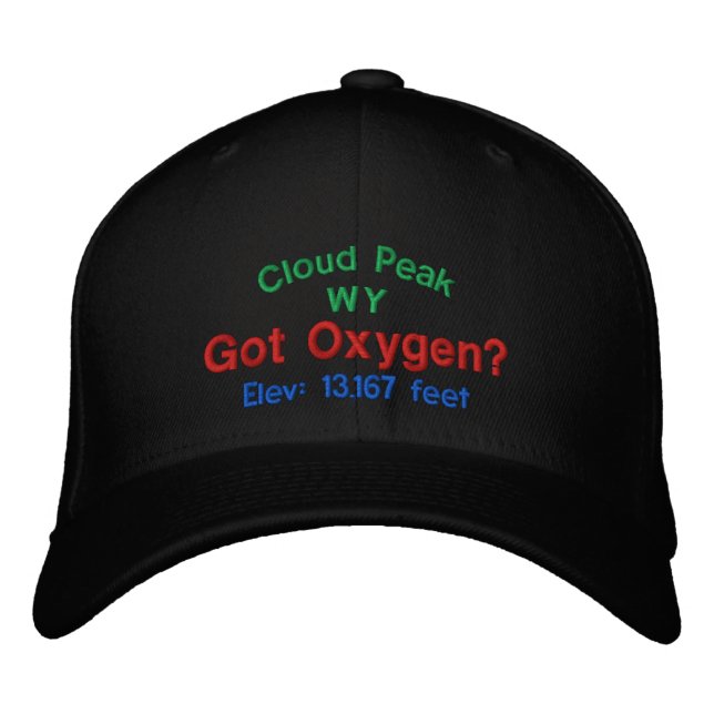 Brodée Le pic du nuage a obtenu de l'oxygène ? Casquette  (Devant)