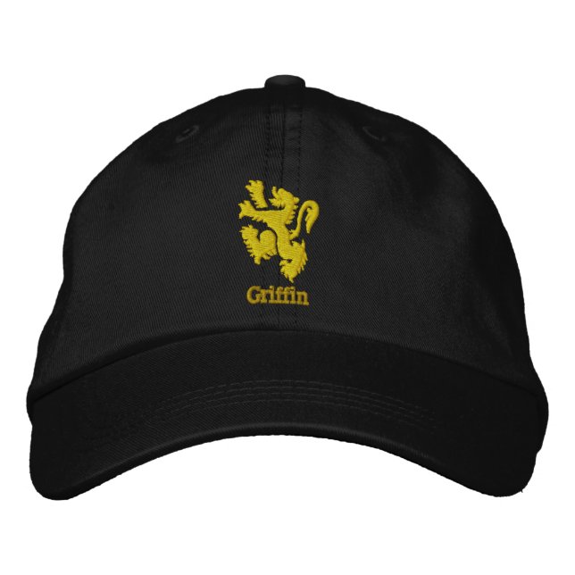 Brodée Lion héraldique brodé ou Casquette Griffin (Devant)