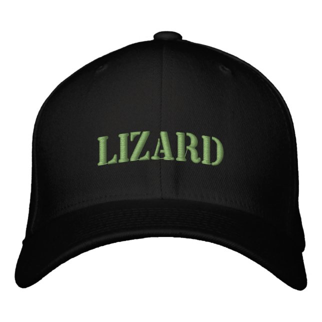 BRODÉE LIZARD EMBROIDEUR CASQUETTE DE BASEBALL (Devant)