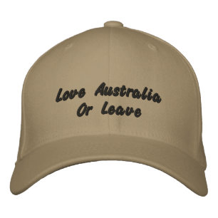 Brodée Love Australia Ou Leave, Logo Casquette De Basebal