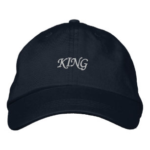 Brodée Marine King Texte Réglable Casquette Classic Casqu
