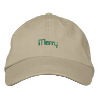 Merry Text Kaki Jolly Christmas Vibes Casquette Ré