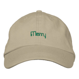 Brodée Merry Text Kaki Jolly Christmas Vibes Casquette Ré