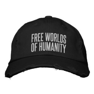 Brodée Mondes libres de l'humanité casquette 2.0