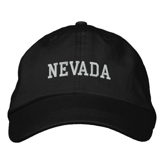 Brodée Nevada brodé Casquette réglable noir (Devant)