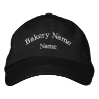 Nom de la boulangerie Casquette noir brodé