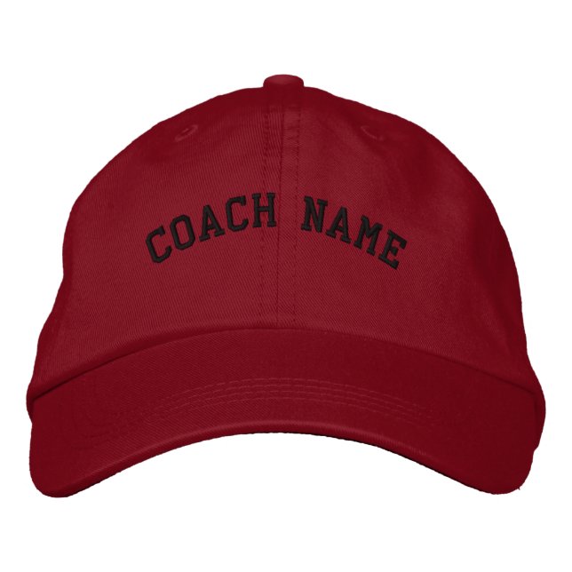 Brodée Nom de l'entraîneur Casquette brodé personnalisé R (Devant)