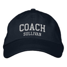 Nom personnalisé de l'entraîneur Casquette brodé -