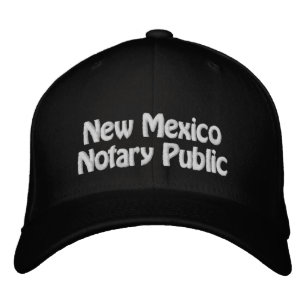Brodée Nouveau-Mexique Notaire Public Brodé Casquette De