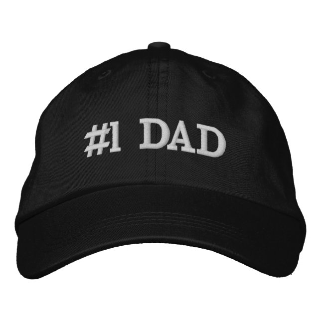 Brodée Numéro Un papa brodé Casquette de baseball (Devant)