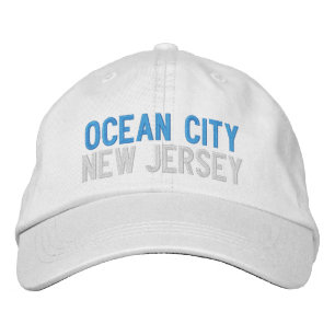 BRODÉE OCEAN CITY NEW JERSEY CASQUETTE BASEBALL EMBROISÉ