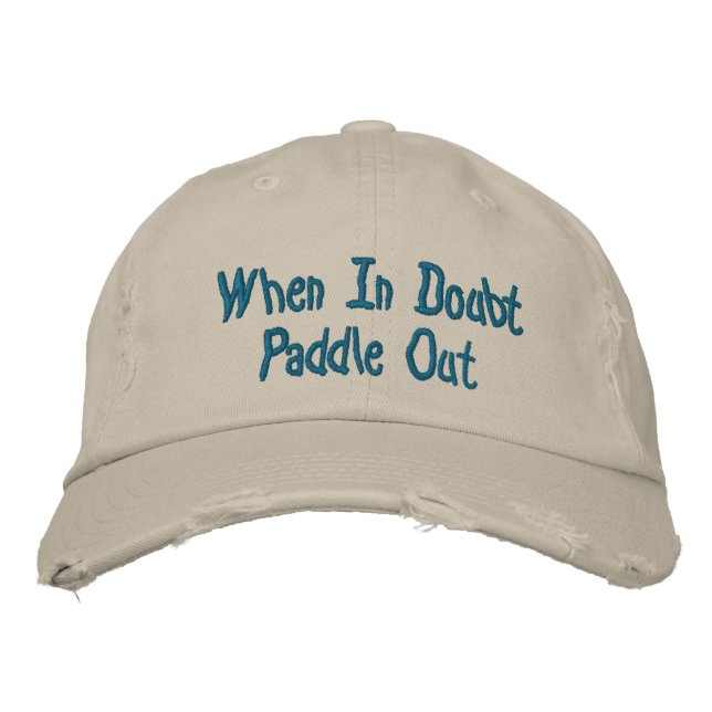 Brodée Paddle Out Distressed Baseball Casquette (Devant)