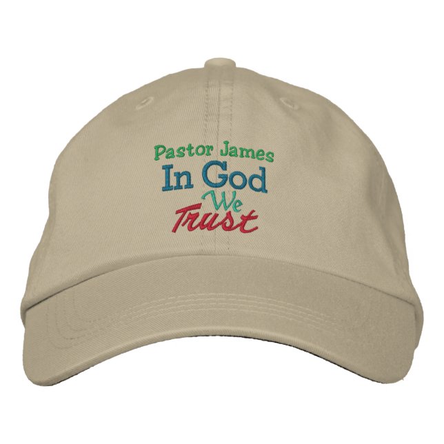 Brodée Pasteur / Prêtre Casquette - Modèle par SRF (Devant)