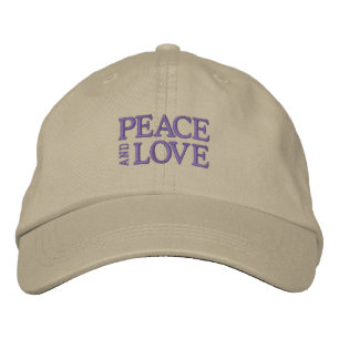 Brodée PEACE AND LOVE casquette - Adaptable.