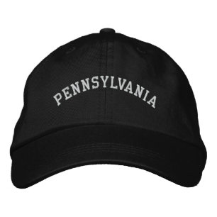 Brodée Pennsylvanie brodé Casquette ajustable noir