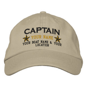 Brodée Personnalisé Capitaine Stars Ball Casquette Broder