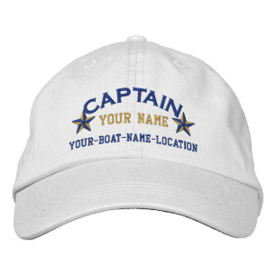Brodée Personnalisé Capitaine Stars Ball Casquette Broder