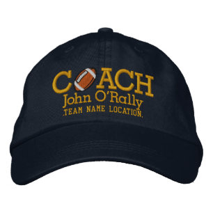 Brodée Personnaliser Football Coach Casquette Votre nom V