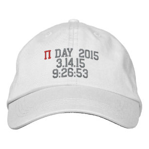 Brodée Pi Day 2015 Personnalisé Casquette ajustable