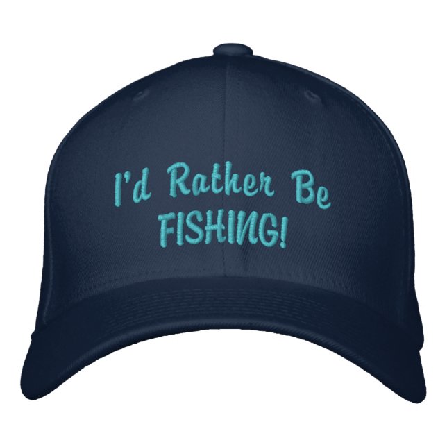 Brodée Plutôt être CASQUETTE de pêche (Devant)