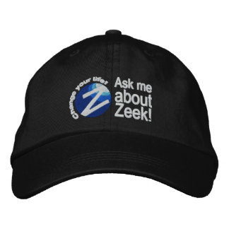 Brodée "Posez-moi des questions sur Zeek !" Casquette noi