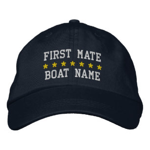 Brodée Premier compagnon nautique votre casquette bleu de