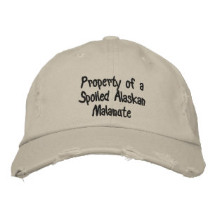 Brodée Propriété d'un Casquette malamué de l'Alaska en di