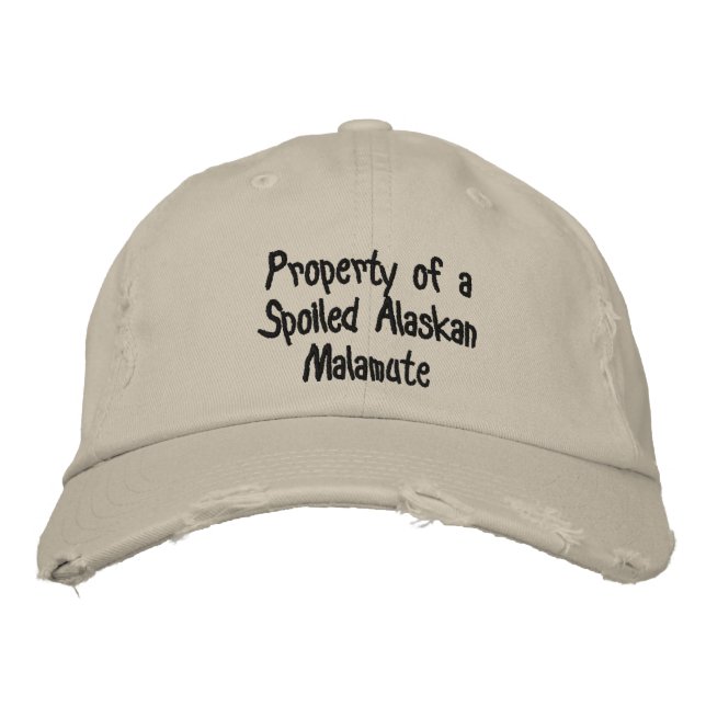 Brodée Propriété d'un Casquette malamué de l'Alaska en di (Devant)
