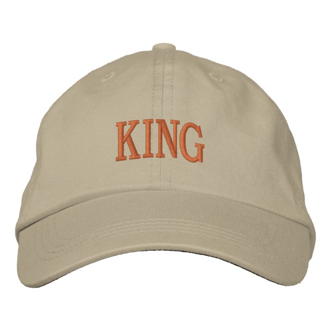 Brodée Regal Brodery Casquette kaki Nom du roi Casquette  (Devant)